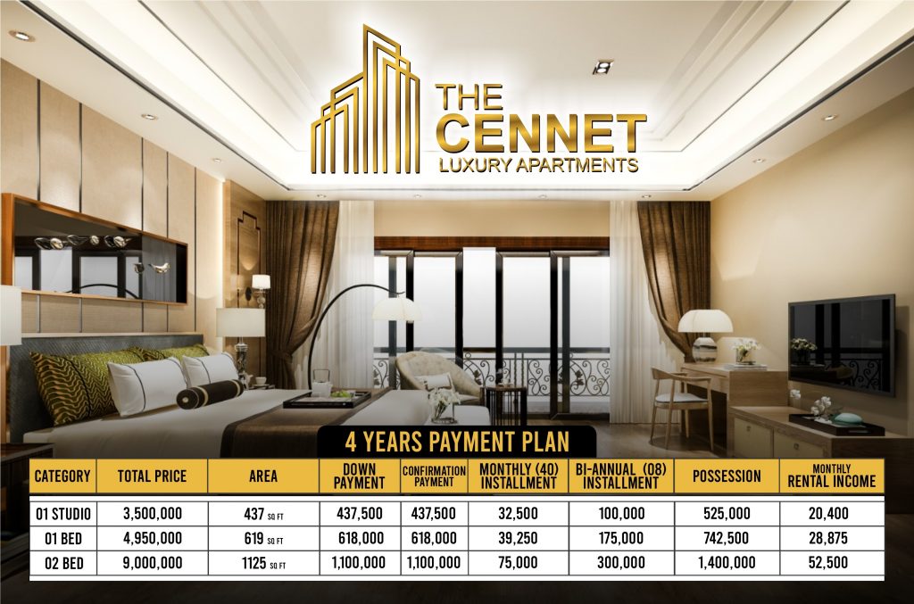 The Cennet Luxury Apartments Payment  Plan