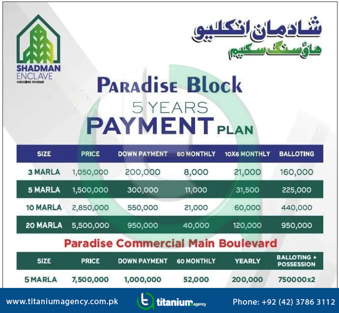 Shadman Enclave Paradise Block Payment Plan