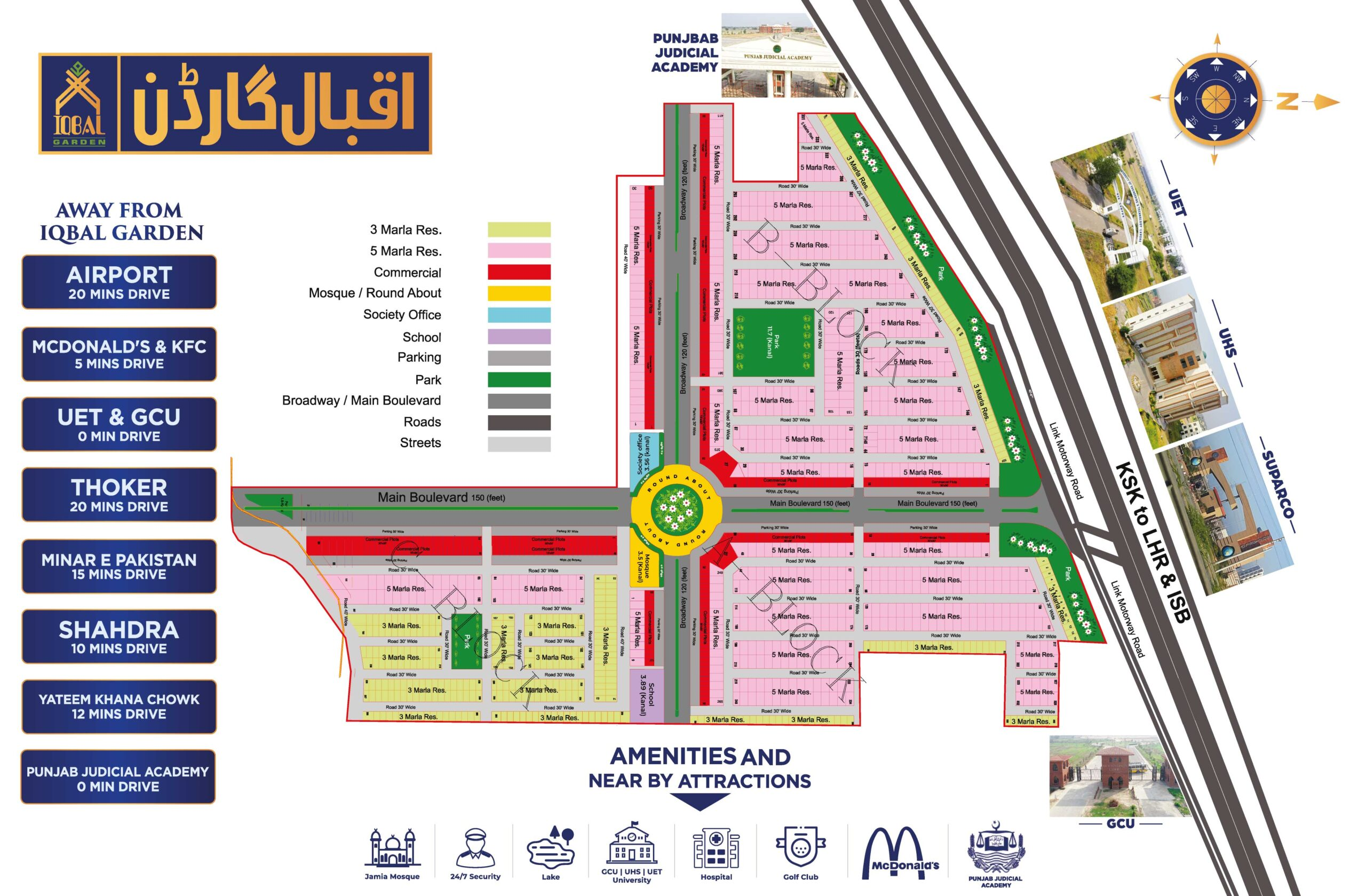 Iqbal Garden Overseas Block Lahore Map Location